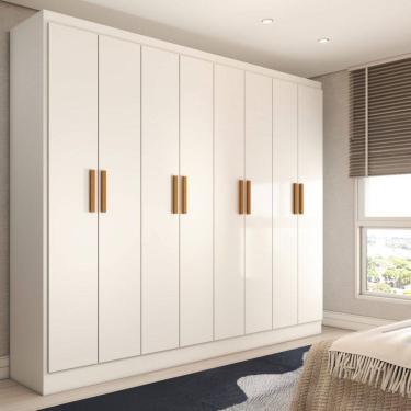 Imagem de Guarda-Roupa Casal Hilton 8 Portas Branco - Panorama Móveis