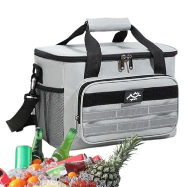 Imagem de Bolsa térmica térmica para praia – Caixa de transporte leve à prova d'água com vários compartimentos para acampamento e piquenique