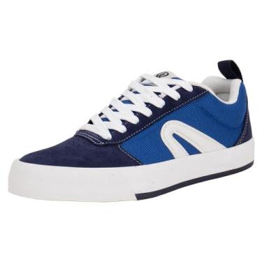 Imagem de Tênis masculino casual lord rainha ra0380, Azul, Branco, 42