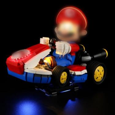 Imagem de YEABRICKS LED Light for 72037 Super Mario Mario Kart – Mario & Standard Kart Building Blocks Model (Building Set NOT Included)