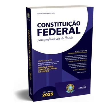 Imagem de Constituição Federal 2025 – Formato Padrão - Com Reforma Tributária E Super Atualizada Até Ec 135 -