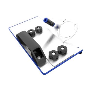 Imagem de Fenteer Suporte de esmerilhadeira angular de aço inoxidável, resistente, multiuso, cabo antiderrapante, máquina de corte, ferramenta de chanfradura de, 24cmx16cmx7cm