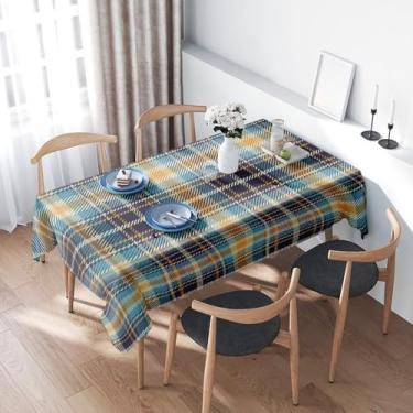 Imagem de Toalha de mesa xadrez indispensável para decoração da sua casa, toalha de mesa de centro anti-escaldante e à prova de poeira, pano decorativo, A, 160 x 280 cm