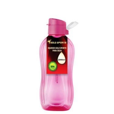 Imagem de Garrafa Squeeze Plástica Gold Sports Resistente II Translucida - BPA- 