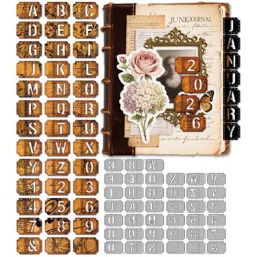 Imagem de MAYJOYDIY Cortes de metal com letras inglesas para fazer cartões, números de palavras, conjuntos de matrizes de corte, alfabetos, estêncil, molde de gravação para álbuns, faça você mesmo, álbuns