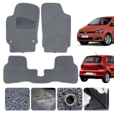 Imagem de Tapete Capacho automotivo carro Fox 2017 a 2022 Cor Cinza Traseiro Int