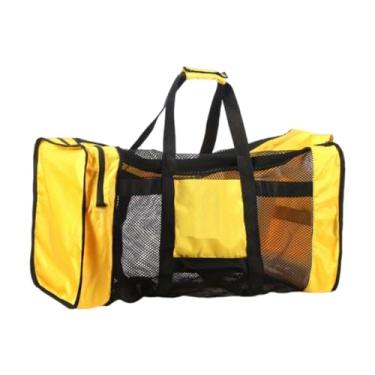 Imagem de rockible Bolsa de mergulho de malha, bolsa de mão para equipamento de mergulho, de praia para caiaque, natação e mergulho, Amarelo