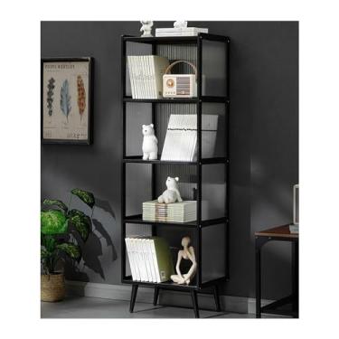 Imagem de YAYAOVP-24927 Estante de livros, estante de livros, estante de chão, prateleira de armazenamento doméstico, sala de estar, armário de armazenamento multicamadas, estante simples, suporte de