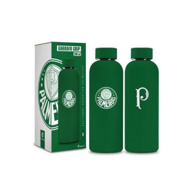 Imagem de Garrafa termica grip 500ml emborrachado times - palmeiras - Brasfoot