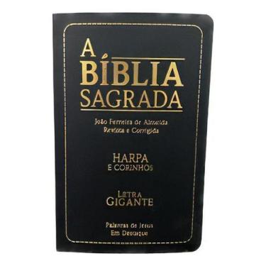 Imagem de Biblia Sagrada Evangélica - Preta - Harpa e Corinh - PAE EDITORA E DIS