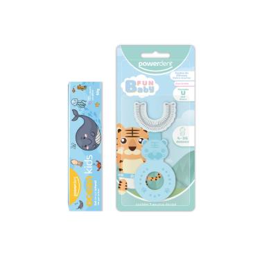 Imagem de Kit Escova Dental Infantil Fun Baby + Gel Dental Ocean Kids