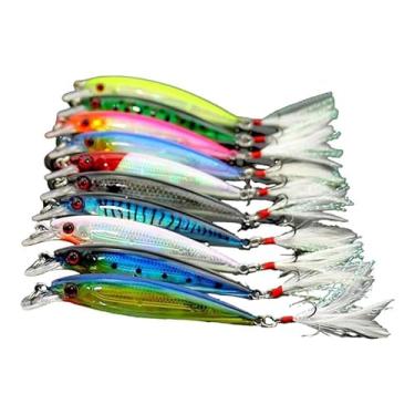 Imagem de Aymzbd 10 Peças de Iscas Artificiais de Pesca, Presentes Exclusivos, Iscas Artificiais, Iscas Artificiais para Lúcios, Walleyes, Redfishes, Amadores E Inicia