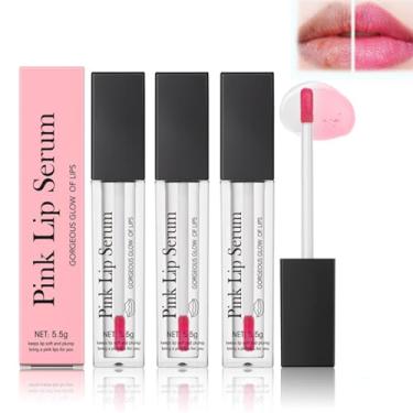 Imagem de Sérum labial rosa, brilho labial mágico que muda de cor, brilho labial hidratante, brilho labial com brilho, protetor labial, protetor labial transparente, hidratante hidratante, brilho nutritivo (3)