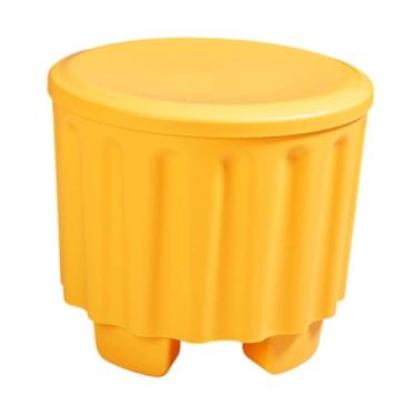 Imagem de Bothyi Pufe com armazenamento, banco de armazenamento com tampa, cadeira de penteadeira, apoio para os pés multifuncional, trocador de sapatos para porta de, Amarelo