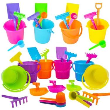 Imagem de Mini Beach Playsets The Dreidel Company (pacote com 24) com balde