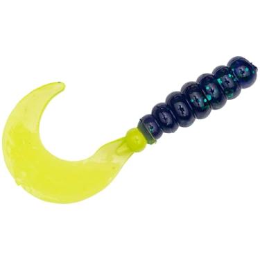 Imagem de Strike King Iscas Mr. Crappie Grub, 5 cm de comprimento, junho Bug Chartreuse, pacote com 15