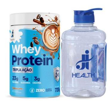 Imagem de Whey Protein com Creatina J & I Health 720g + Garrafa para Academia 2 