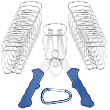 Imagem de KTZCTPCA Kit de grampo de mola de esquadria, alicate de mola de esquadria de aço inoxidável para marcenaria, alicate carregado para molduras de madeira
