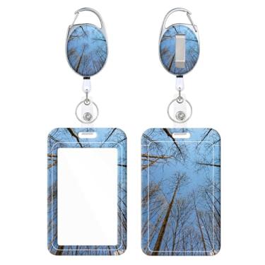 Imagem de Porta-crachá retrátil, lindo padrão de impressão, carretel de crachá com chaveiro, etiqueta de nome, protetor de cartão de identificação vertical para enfermeira, professor de medicina, estudante