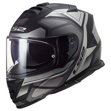 Imagem de Capacete de motocicleta LS2 Helmets Assault Petra Full Face com proteção solar (preto fosco/grafite/cinza - médio)