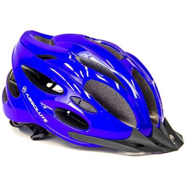 Imagem de Capacete absolute nero azul com luz traeira tam m