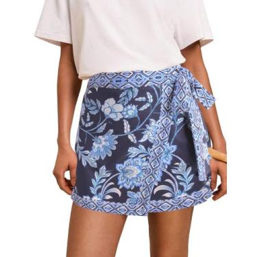 Imagem de Saia Sujama Summer Boho com estampa floral, mini short feminino