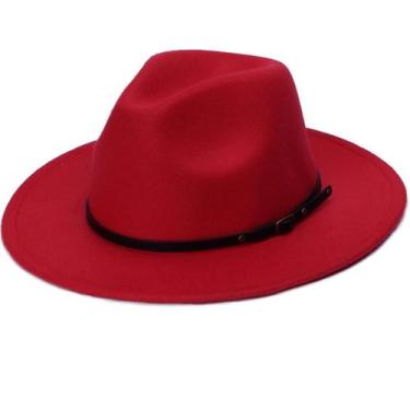 Imagem de Moda feminina clássica de aba larga flexível chapéu panamá fivela de c