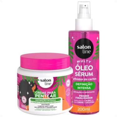 Imagem de Kit Salon Line Definição Intensa: Creme Para Pentear 500g e Óleo Sérum