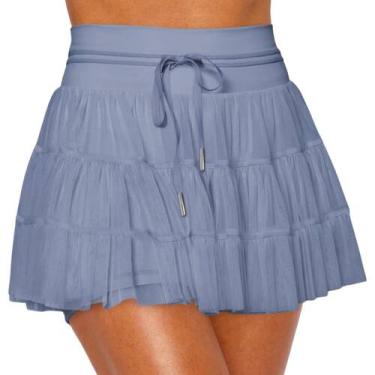 Imagem de Saia plissada feminina Cresay, cintura alta, babados, saias de tênis, 