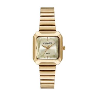 Imagem de Relógio Mondaine Feminino Retangular Dourado 32584LPMVDE1