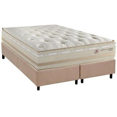 Imagem de Conjunto Box Queen: Colchão Molas Herval Maxspring C1626 + Base Crc Suede Clean (158x198)
