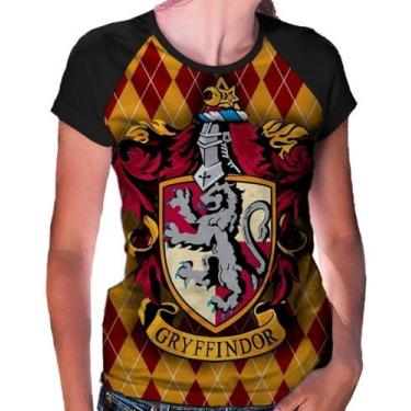 Imagem de Camiseta Raglan Baby Look Harry Potter Gryffindor Ref:75 - smoke, Pret