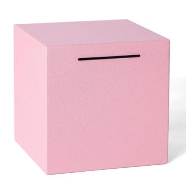 Imagem de Piggy Bank Kozsort Break-to-Open em aço inoxidável rosa 20cm