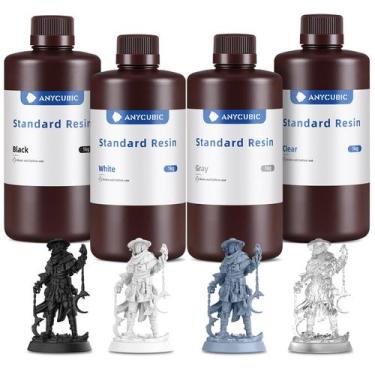 Imagem de Pacote de 4 kg de resina de impressora 3D ANYCUBIC 405nm SLA com cura 
