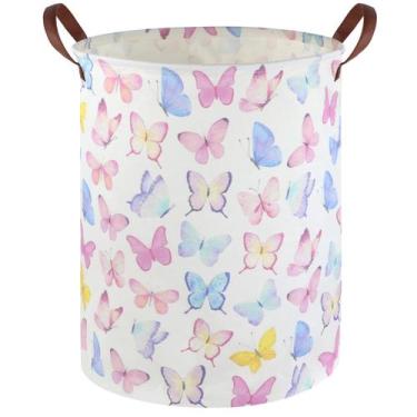 Imagem de Cesto de roupa suja FXOCSHE dobrável impermeável 50x40 cm