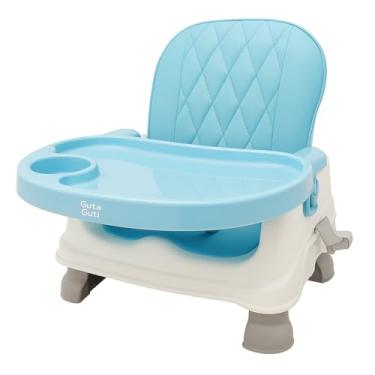 Imagem de Cadeira de Alimentação Bebê - Portátil com Bandeja Regulável, 3 Alturas, Leve e Dobrável