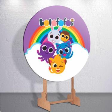 Imagem de Festa Fofo Bolinho infantil com painel redondo capa decorativa tamanho