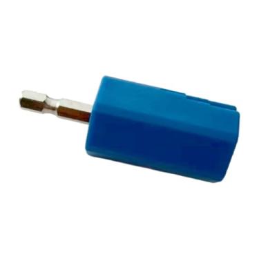 Imagem de menolana Broca para enrolar pinos de corda, cabeça para enrolar cordas de guitarra, ferramenta multifuncional de reparo fácil e rápido para banjo e bandolim, Azul