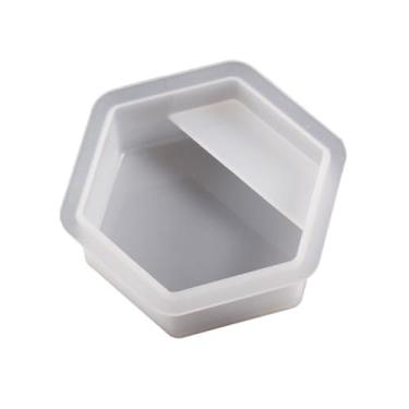 Imagem de Organizador de cartões de visita, molde de silicone, nuvens, hexágono, coração, expositor, resina epóxi, molde faça você mesmo