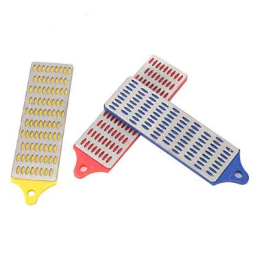 Imagem de Yctze Conjunto de Pedra de Afiar Diamante de 3 Unidades - Ferramenta de Afiar Faca de Cozinha de Moagem Grossa, Média e Fina para Máxima Precisão