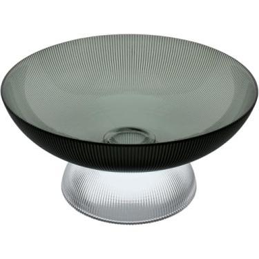 Imagem de CENTRO DE MESA FRUTEIRA HOME&CO COM PÉ VIDRO 15x30x30cm FUMÊ