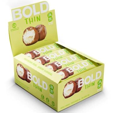 Imagem de Bold Thin Barra Proteina Zero Açúcar cx 12 BomBom de Coco-Unissex