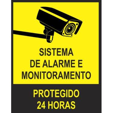Imagem de Placa De Segurança Proteja Sua Casa 24 Horas Sistema De Alarme E Monit
