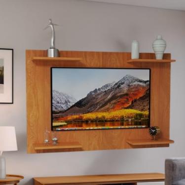 Imagem de Painel para Tv 50 Polegadas Nature em MDF com 4 Prateleiras