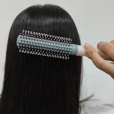 Imagem de Escova de cabelo desembaraçadora de ventilação para mulheres e homens, estilo secagem, escova de cabelo curvada ventilada para cabelos lisos cacheados grossos e molhados, secos e úmidos, escova de
