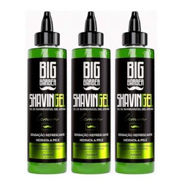Imagem de Kit 3x Shaving Gel De Barbear Lemon 300ml Big Barber