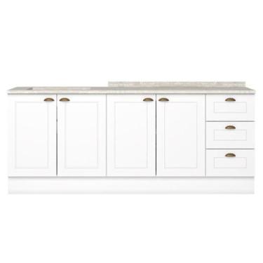 Imagem de Balcao Tampo 120 Cm Balcao Cooktop 80 Cm Calcare Henn - MÓVEIS HENN