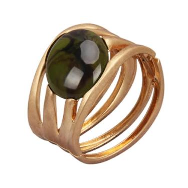 Imagem de Bjesinmo Pulseira feminina dourada com contas de prata, pulseira aberta, empilhável, com contas elásticas, boho, presentes para esposa e casal, Medium, Cobre, Sem Pedra Preciosa