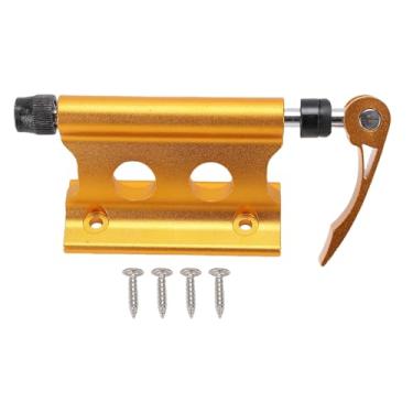 Imagem de Asixxsix Suporte para Garfo de Bloco de Bicicleta, Rack de Montagem de Teto de Carro Em Liga de Alumínio de Liberação Rápida Resistente Com 4 Adaptadores de Instalação (Ouro)