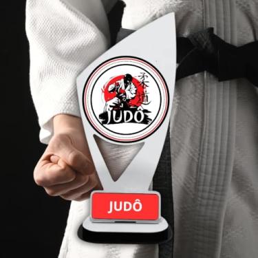 Imagem de Troféu Para Judô Em Acrílico Para Premiação Torneio de Luta Kit 3 Peças